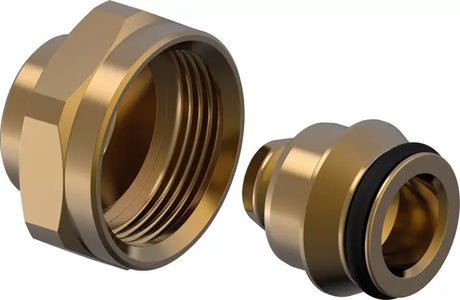 Uponor Vario klemringschroefkoppeling PEX 16x1,8/2,0-G3/4" FT Euroconus voor betrouwbare verbindingen in verwarmingssystemen.