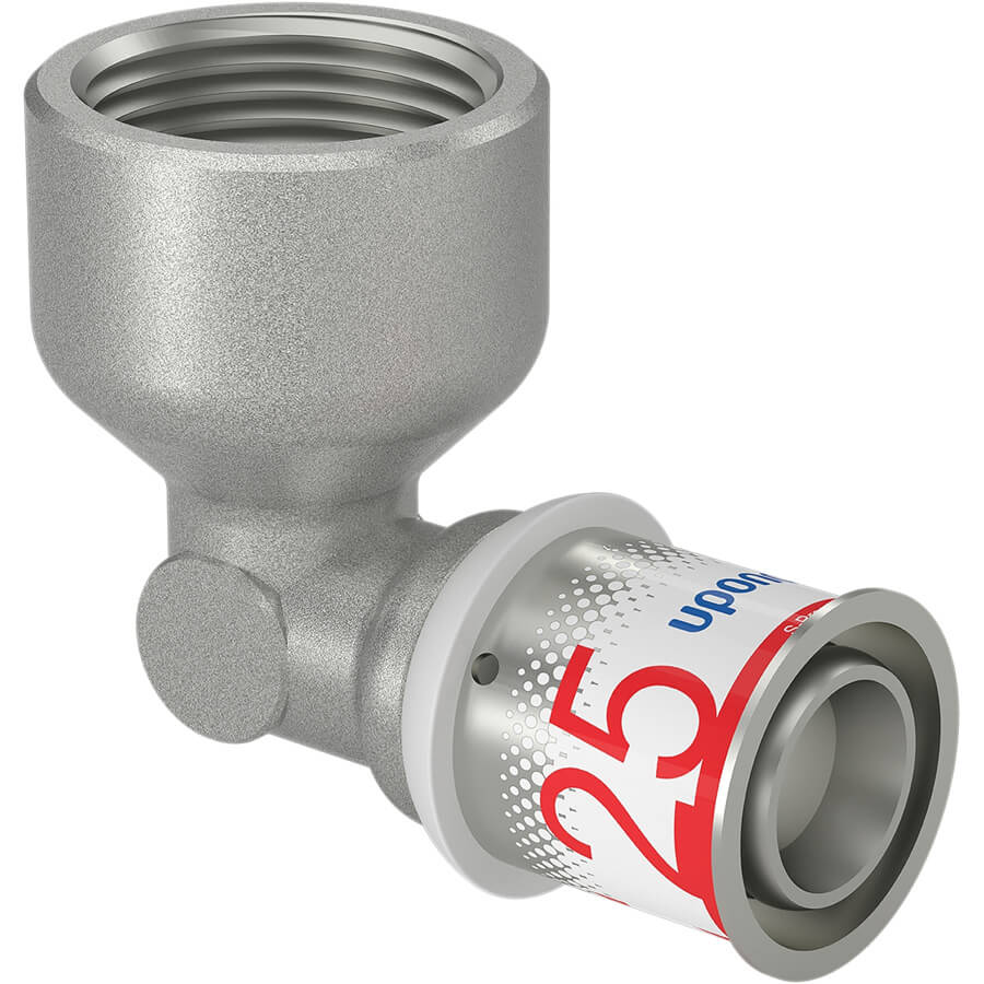 Uponor S-Press Plus Persfitting kniekoppeling 90° binnendraad