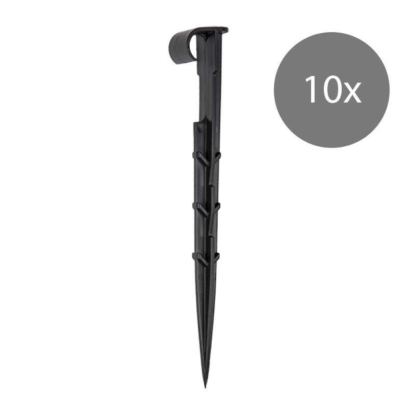 Bradas buisklem - grondklem voor 16mm Slang - Lengte 18cm - 10 stuks