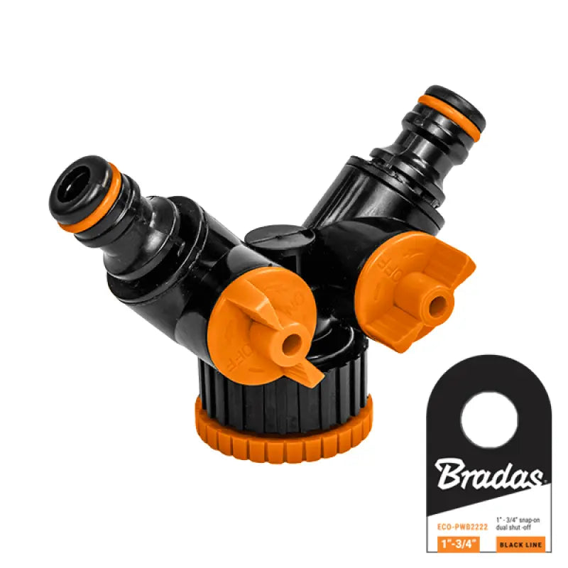 Bradas BLACK LINE T-stuk met Twee Kleppen | Installatie-shop.nl
