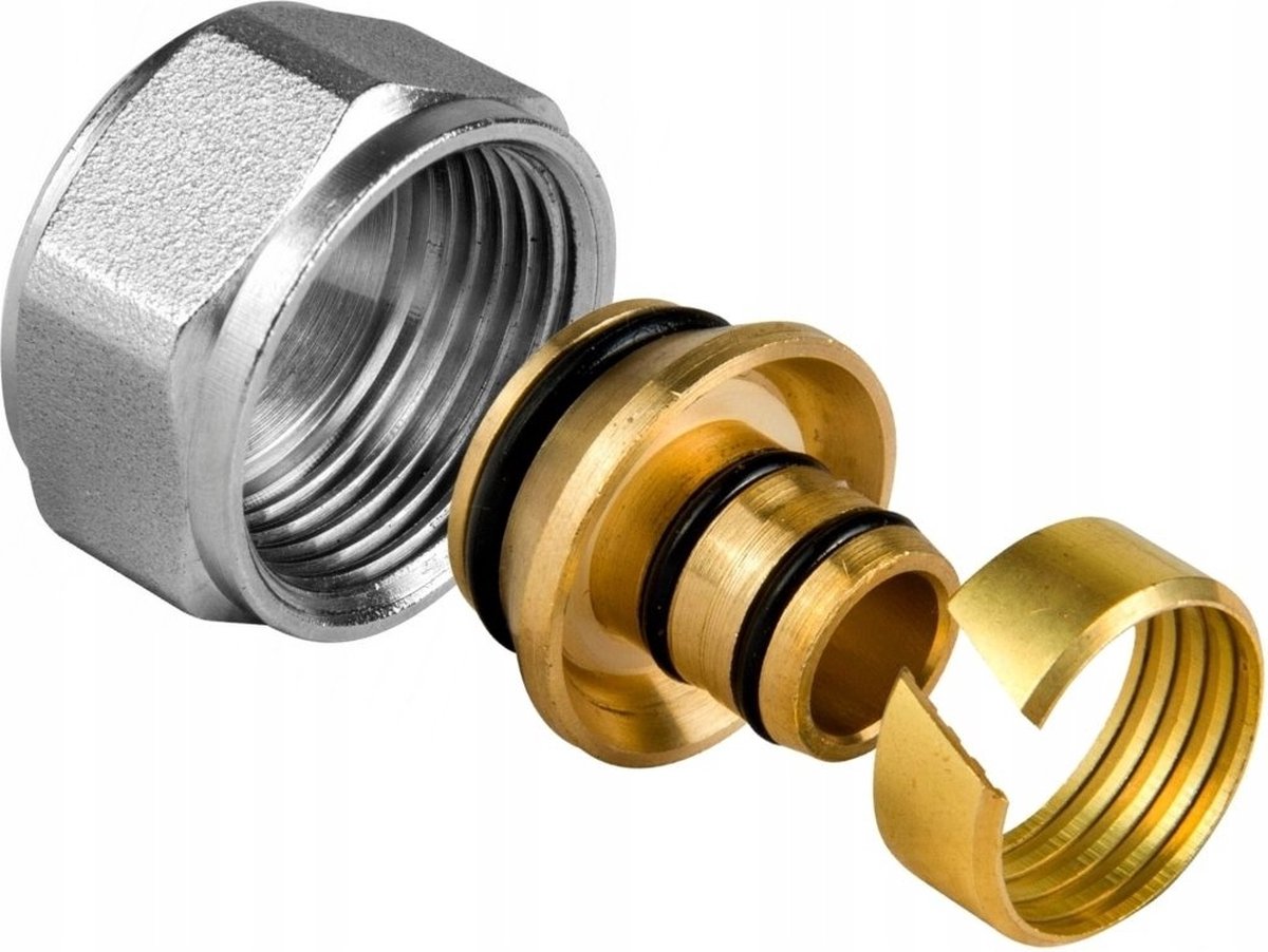 Eurokonus PEX wartelfitting 16 x 3/4" GW, voor veilige en betrouwbare verbinding van PEX leidingen met buitendraad.