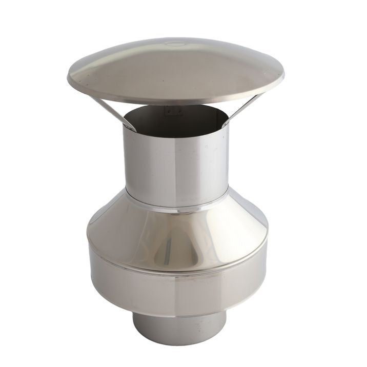 Darco RVS regenkap dubbelwandig Ø80-140mm