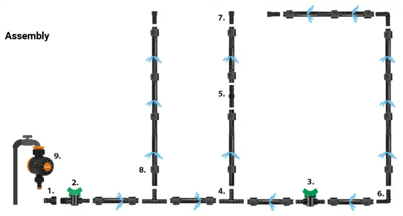 Bradas Druppelslang set en accessoires - 100m Bradas