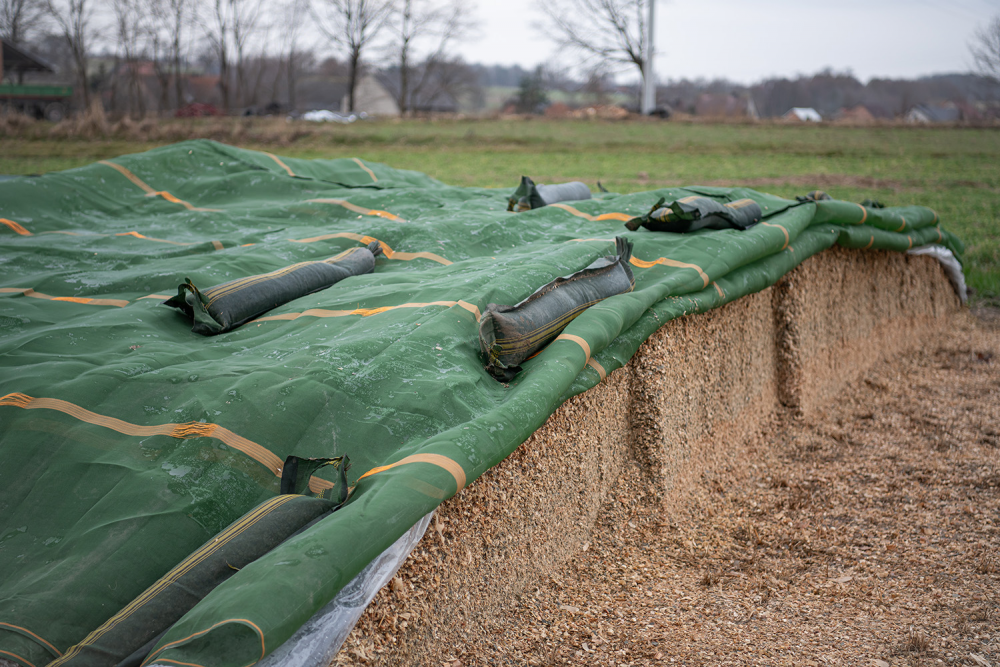 Bradas Groene Zandslurf 25x100 cm met UV-bescherming en handvatten.