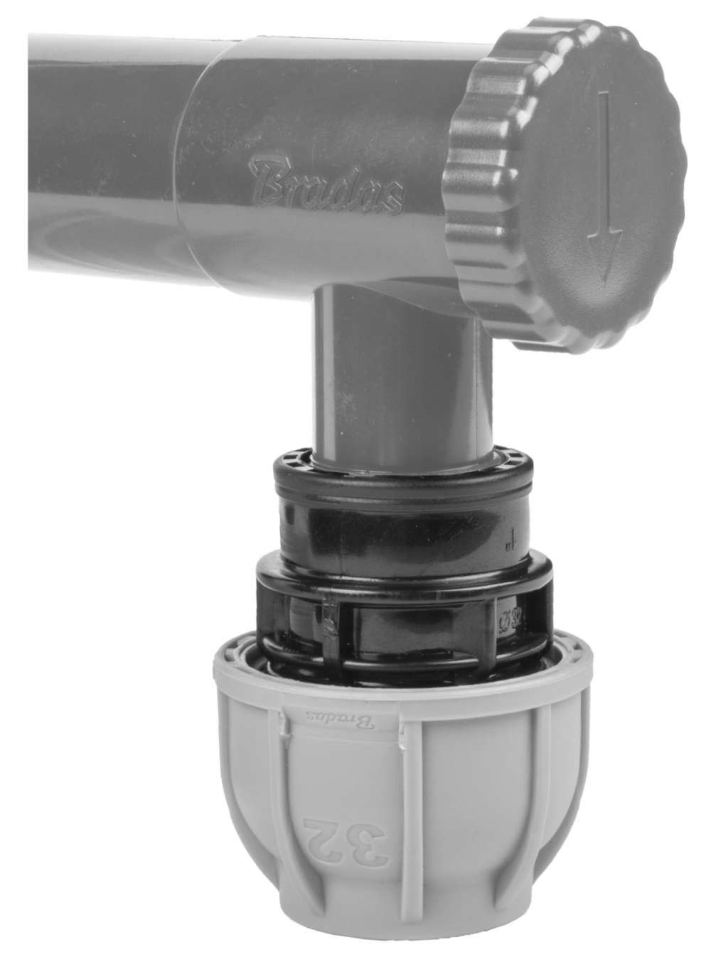 Bradas regentonautomaat met technische specificaties