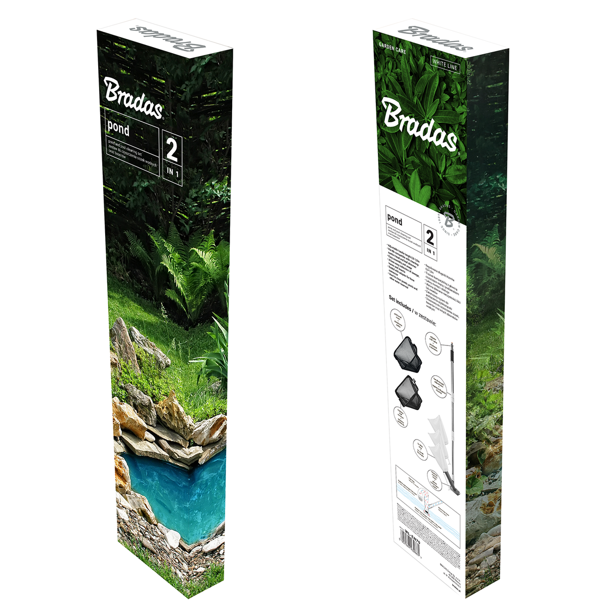 Handige zwembad stofzuiger met opvouwbare bladskimmer en filterzakken