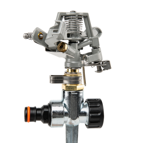 Bradas sectorsproeier met metalen grondpin – verstelbaar sproeibereik tot 265 m² voor tuinbewatering