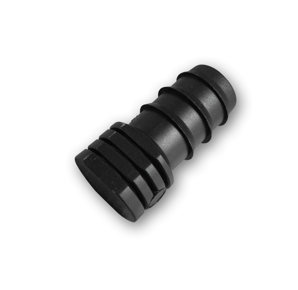 Bradas afsluitdop met slangtule 16 mm voor het afsluiten van druppelslangen