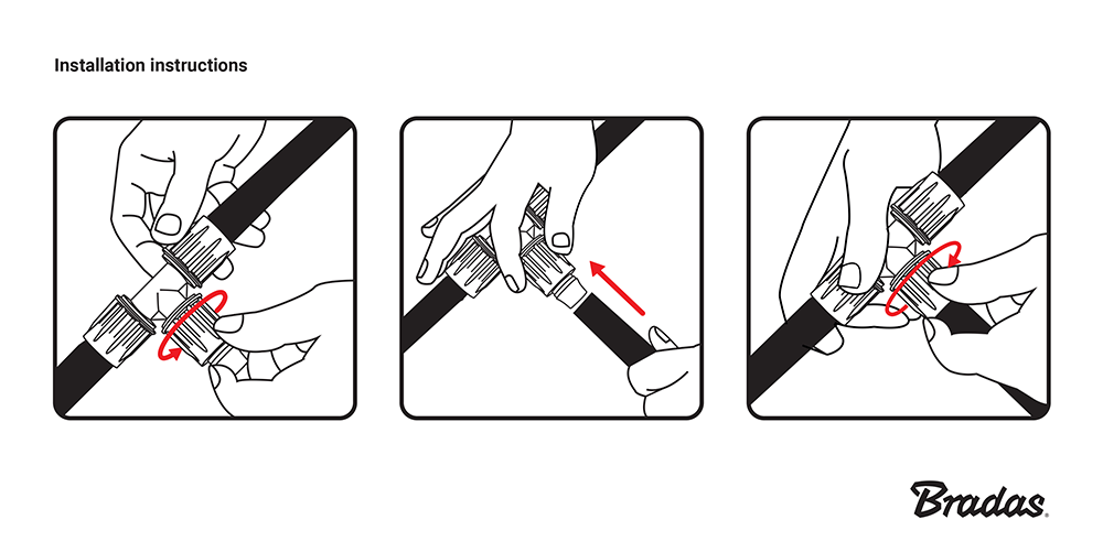 Bradas QJ koppeling 16 mm x 3/4" binnendraad