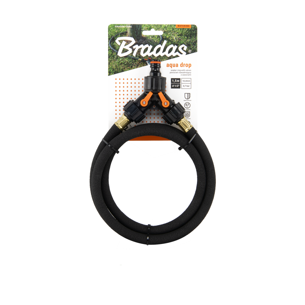 Korte druppelslang met dubbele kraan en algenbescherming – tot 70% waterbesparing