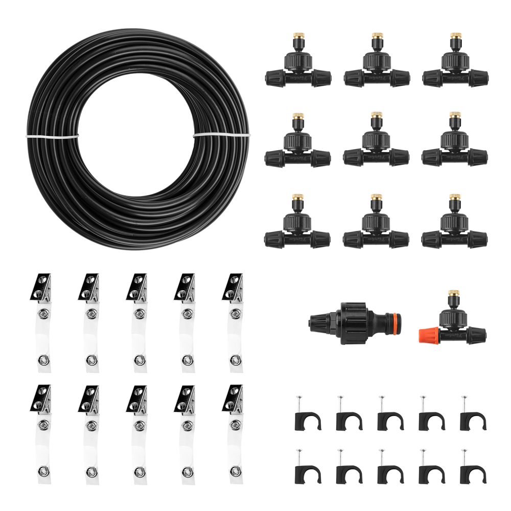Sproeisysteem voor groot terras met nevel