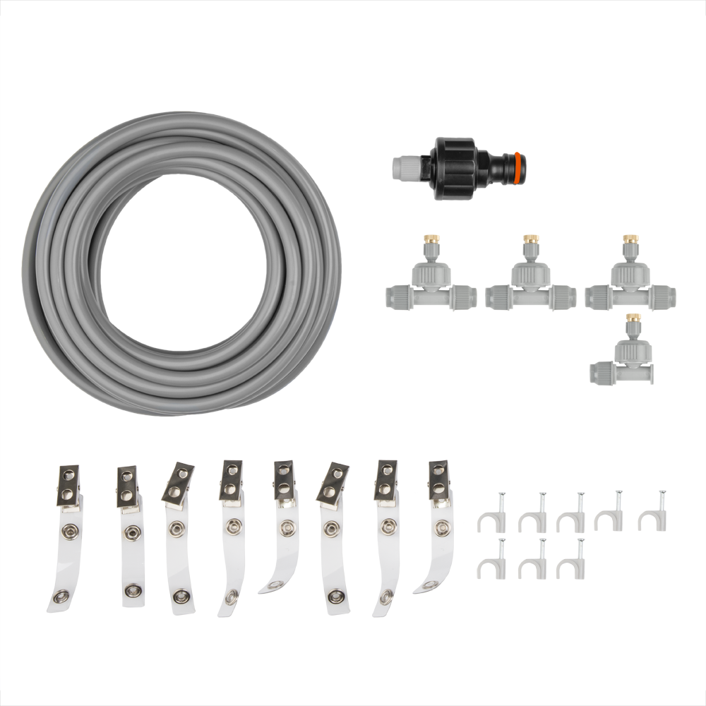 Nevelsproeiers op compacte terrasopstelling