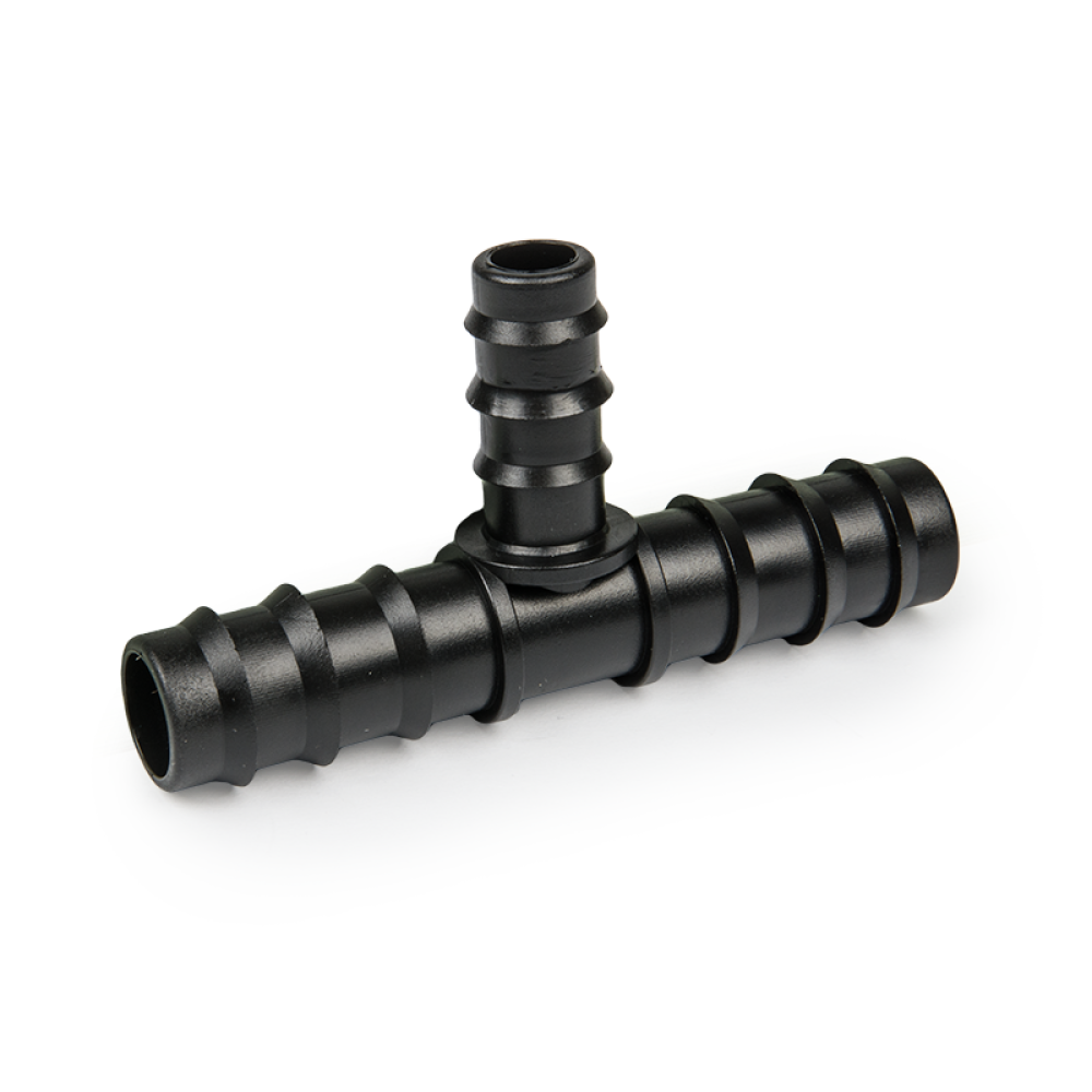 Bradas T-stuk slangtule zwart kunststof