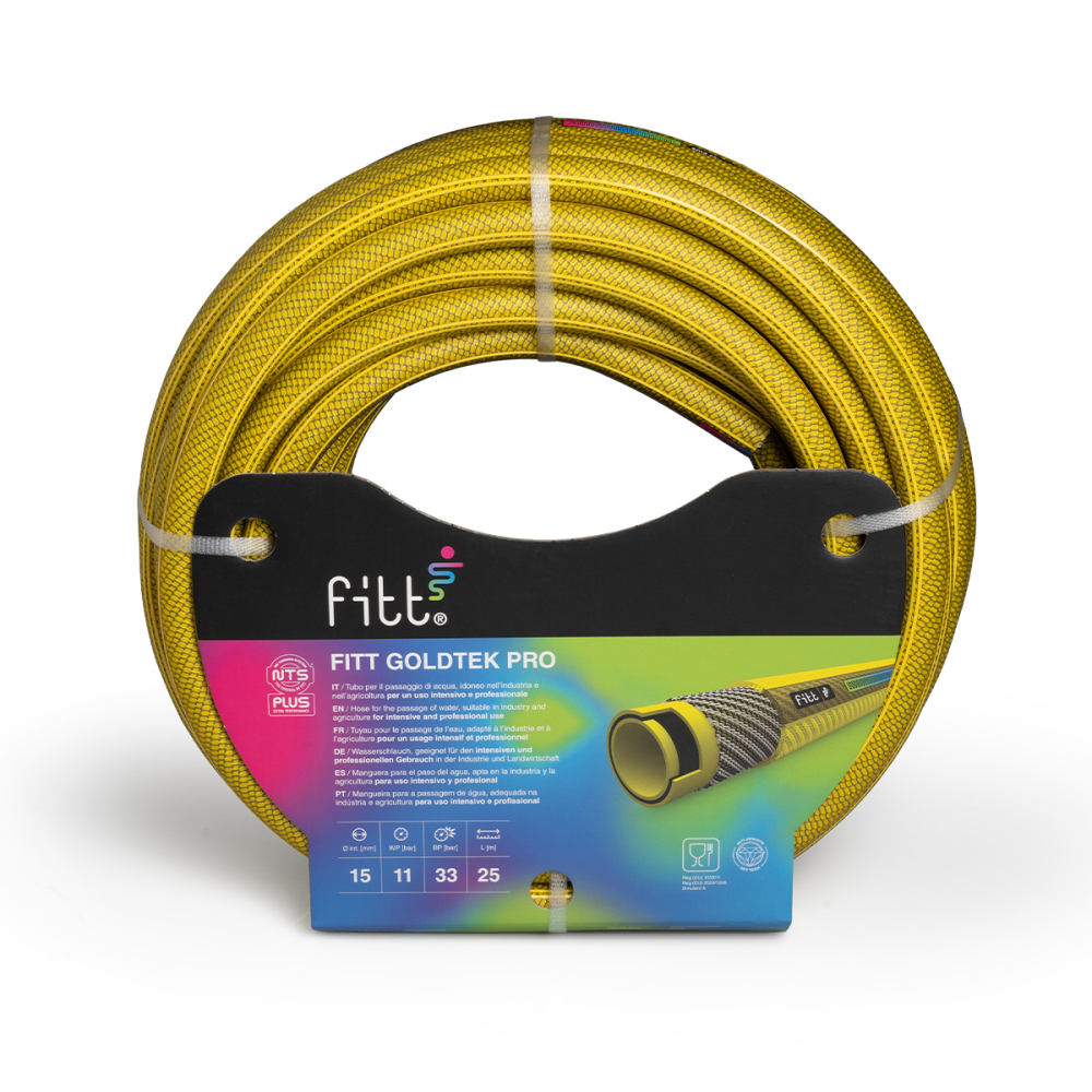 Fitt Goldtek Pro 1/2 inch tuinslang geel