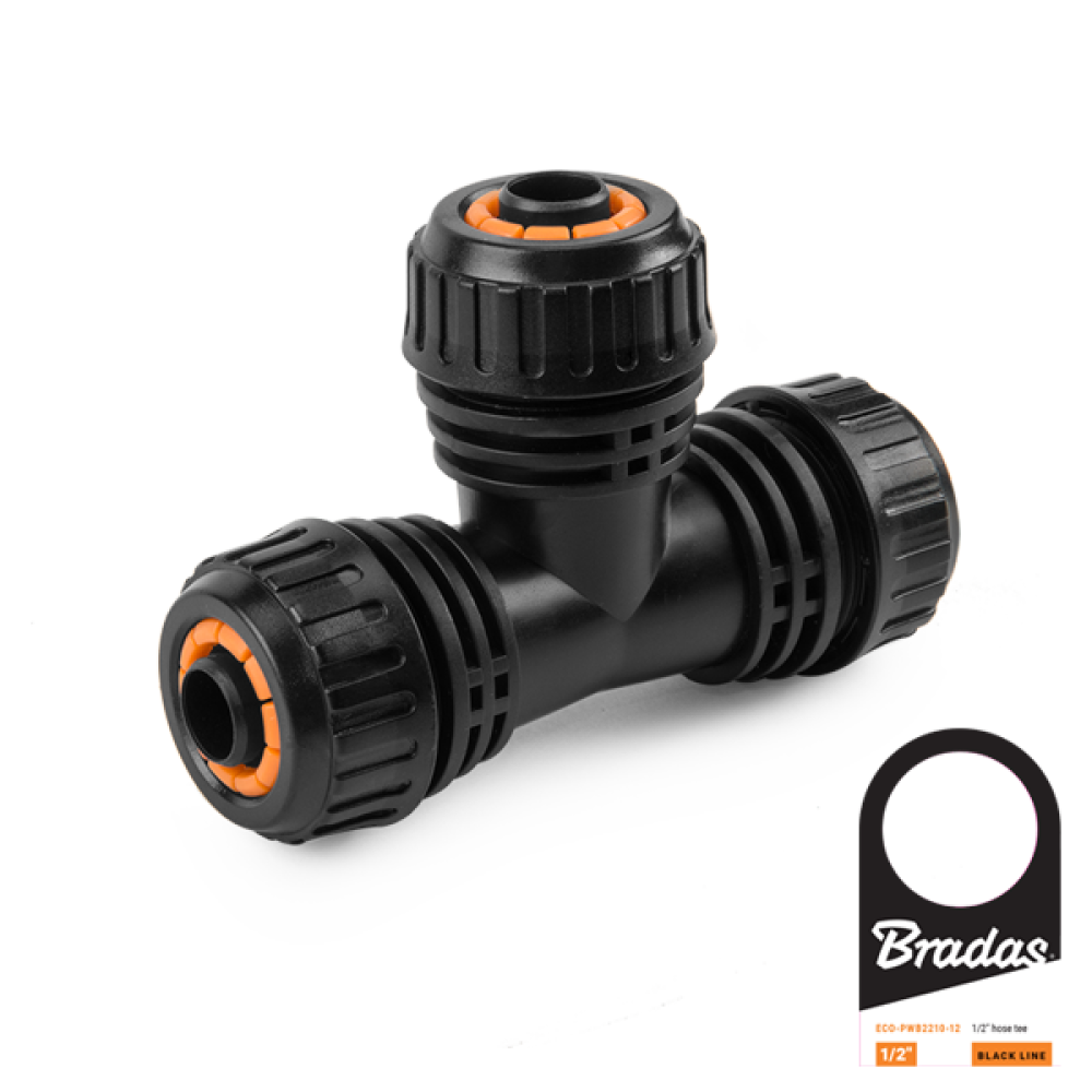 Kunststof T-stuk voor tuinberegening 13 mm