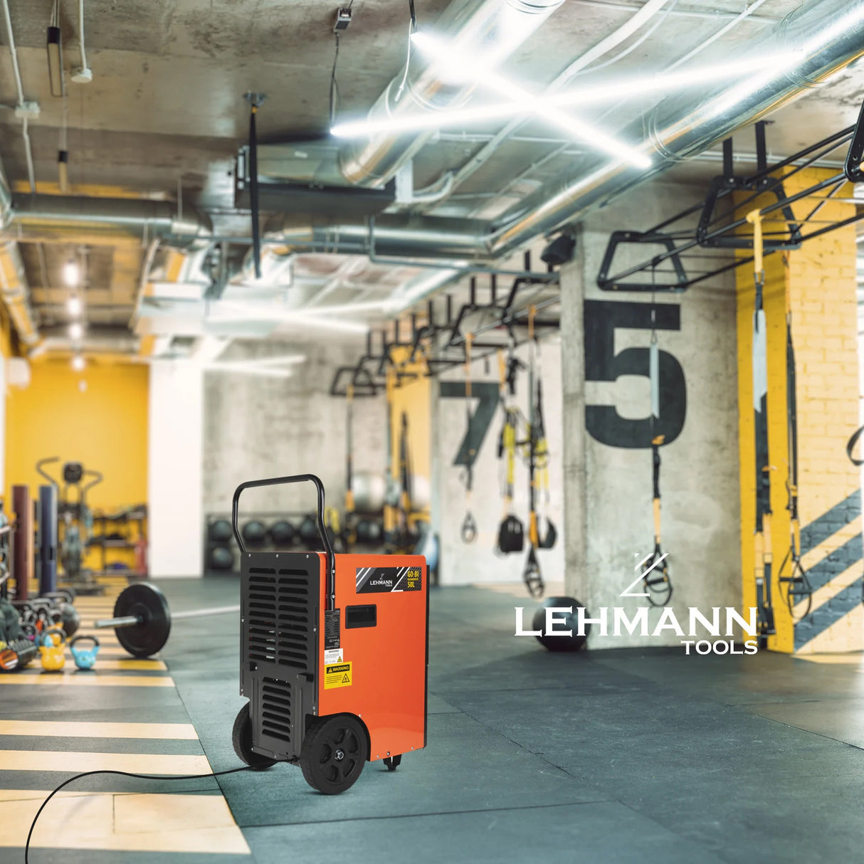 Industriële luchtontvochtiger met timerfunctie voor nauwkeurige controle over de werkingstijden.