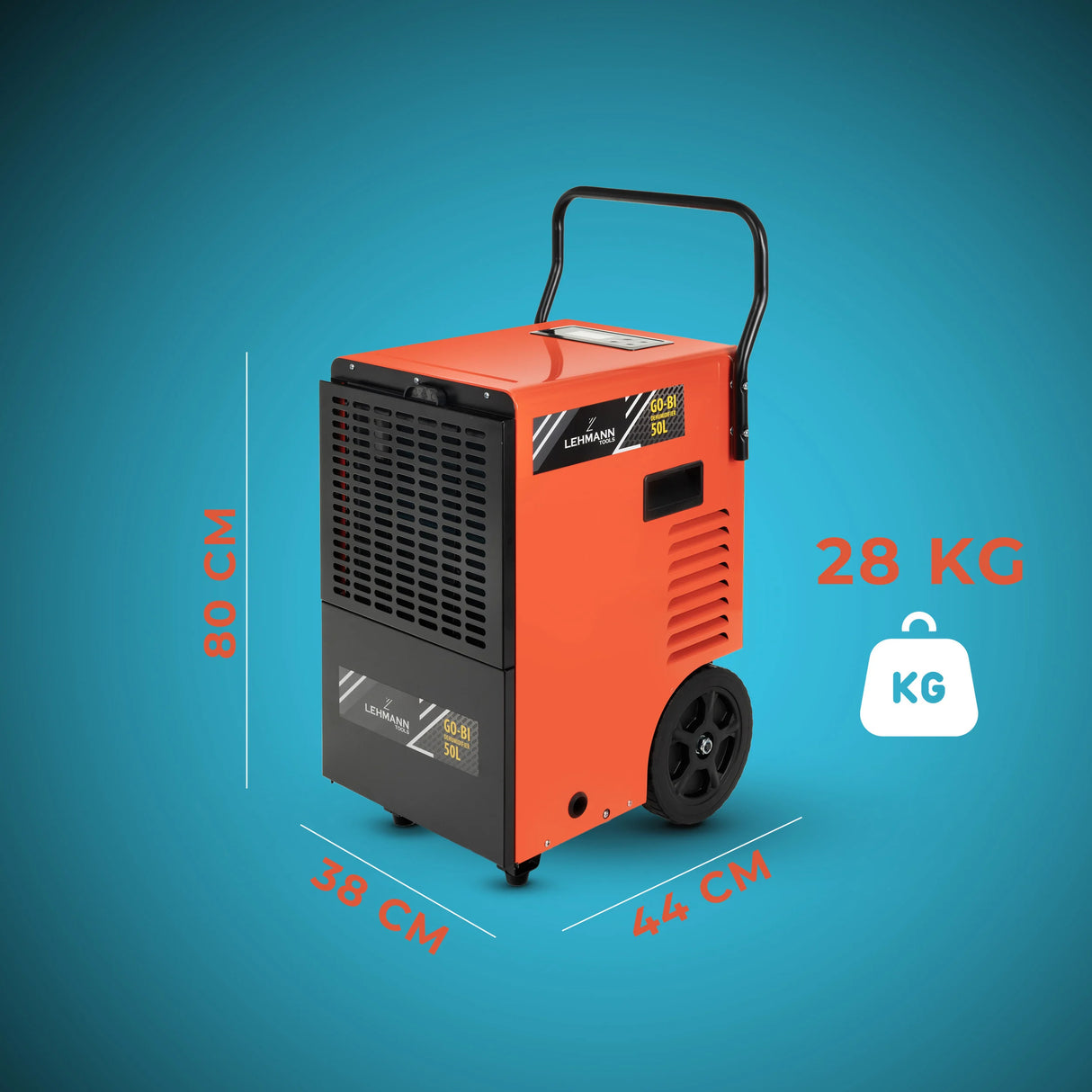 Lehmann luchtontvochtiger met automatische ontdooi-functie voor verlengde levensduur van het apparaat.