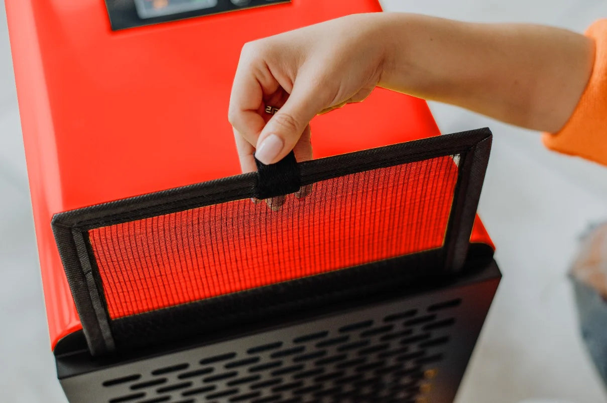 Compacte en krachtige luchtontvochtiger van Lehmann, geschikt voor ruimtes tot 120 m².