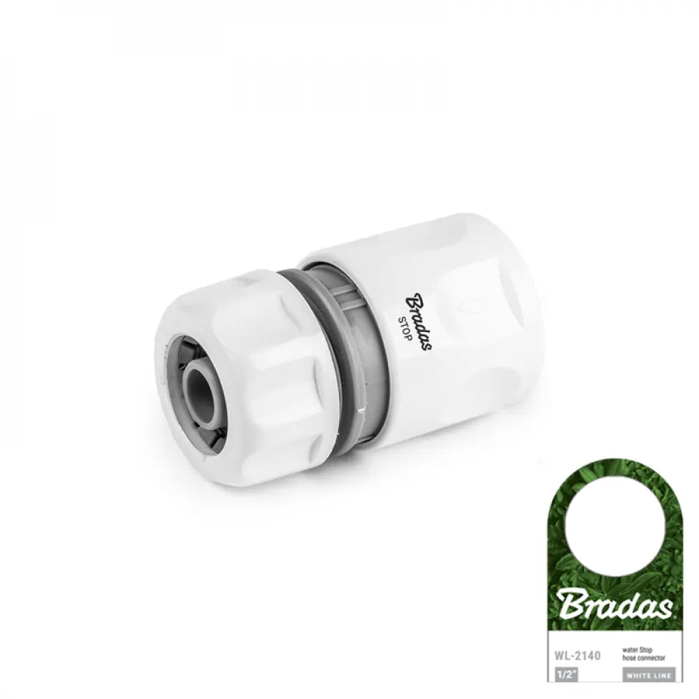 Bradas WHITE LINE Koppeling 13 mm (1/2") met Stop voor tuinslangen.