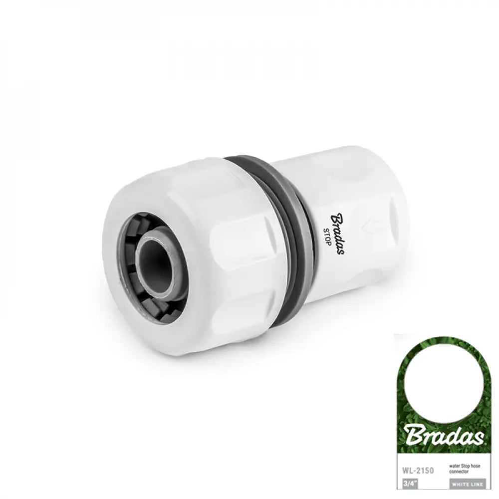 Bradas WHITE LINE Koppeling 19 mm (3/4") met Stop voor tuinslangen.