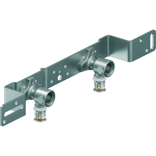 Uponor dubbele muurplaat met persaansluiting 16 mm
