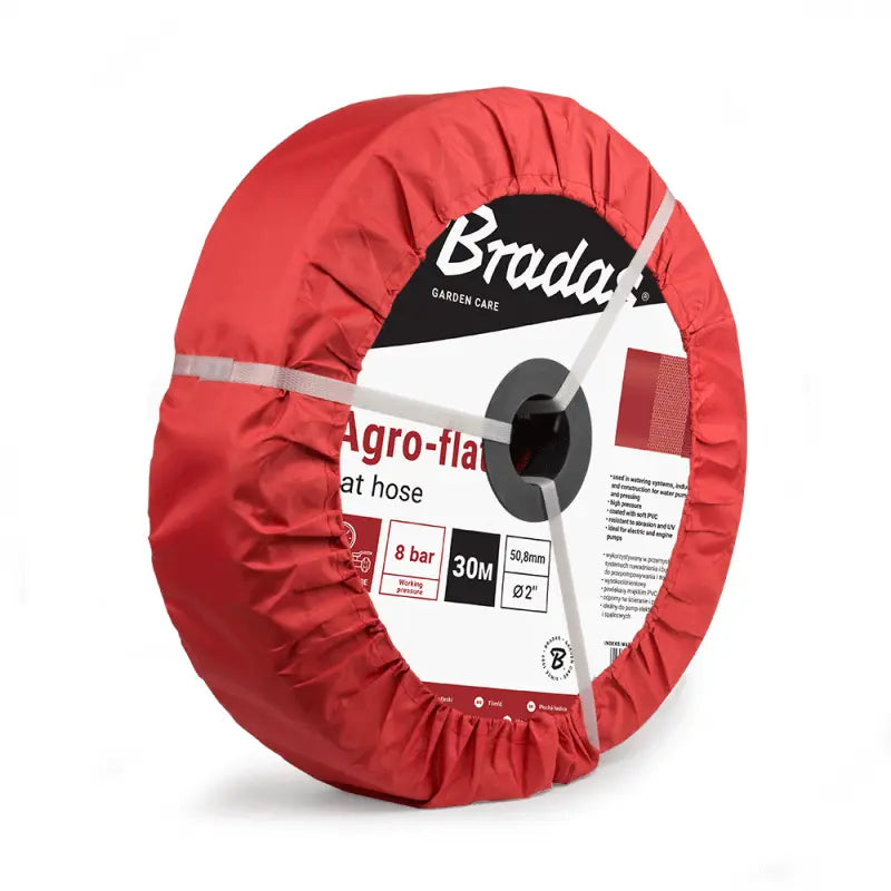 Bradas Platte Slang AGRO-FLAT W.P.7 / B.P.21 Bar 3" / 50m ROOD