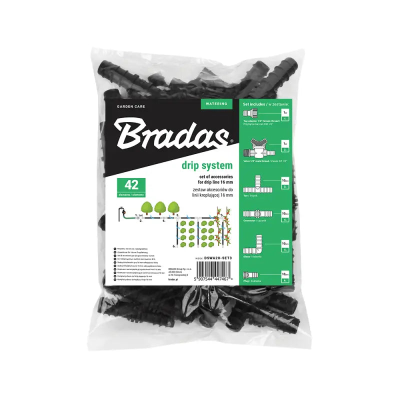Bradas Accessoireset 16mm voor Druppelleiding | Installatie-shop.nl