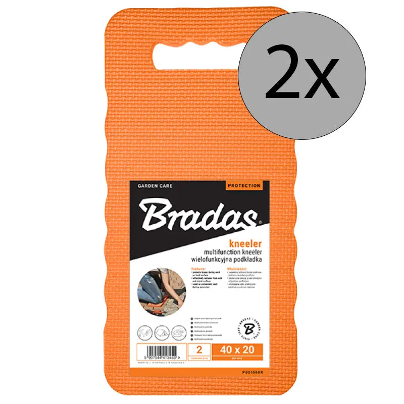 Bradas Multifunctionele Kniemat 2 stuks Oranje 40x20x2 cm - Kniekussen Tuin - Kniebeschermers - Tuinieren - Kniesteun - Kniebescherming Klussen - Knielkussen Installatie-shop.nl