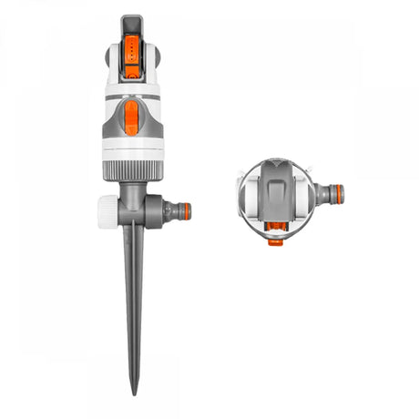 Bradas WHITE LINE 4-Patronen Tandwiel Aangedreven Sproeier met 350m² dekking en roterende kop.