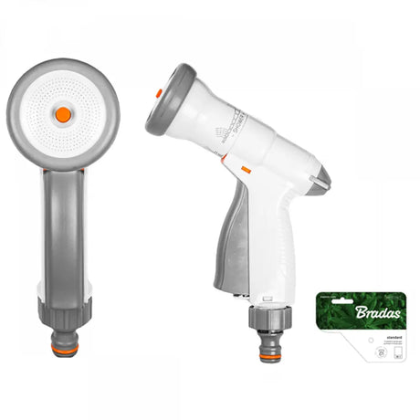 Bradas WHITE LINE Spuitpistool Set met 4 sproeipatronen, gemaakt van hoogwaardig ABS.