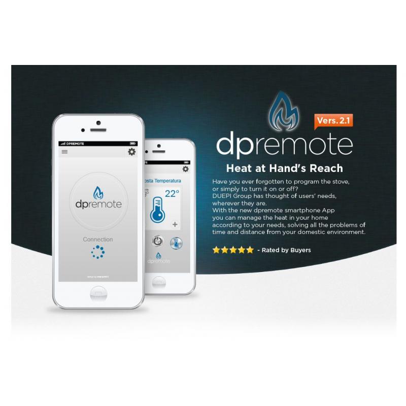 Complete Duepi Wi-Fi kit met stekker en verbindingskabel, speciaal voor Ferretti pelletkachels.