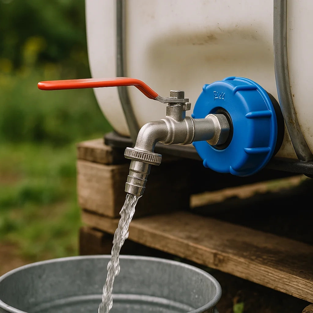 Bradas Set - IBC-adapter S60x6 kraan met 19 mm (3/4") aansluiting en accessoires