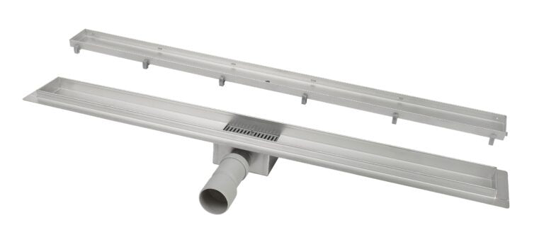 RVS inbouw douchegoot 600 mm met tegelrooster