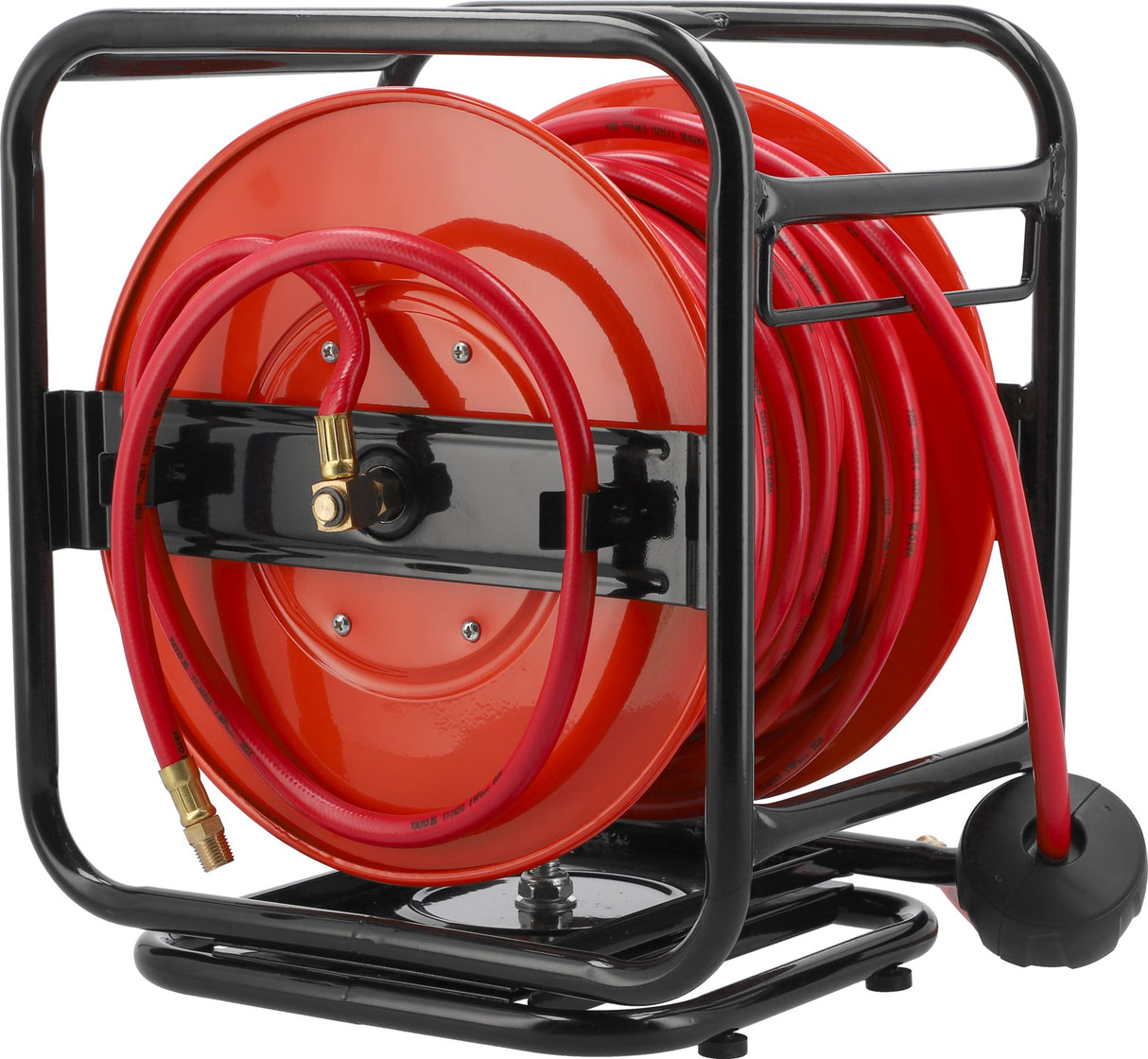 Draaibare persluchthaspel met stalen onderstel