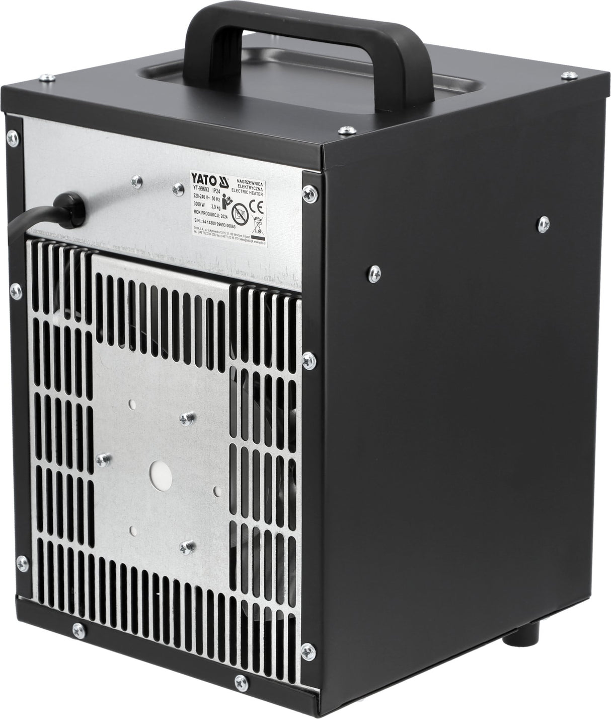 Heater met instelbare vermogensstanden en thermostaat