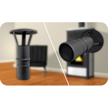 Detail van bevestiging Darco SPKP kap op rookpijp