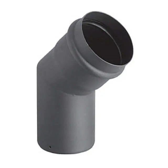 Bocht 45° Darco SPKP 80mm zwart voor kachelpijp