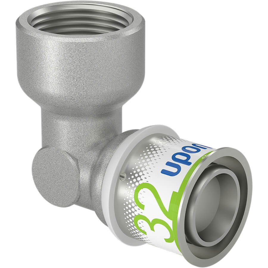 Uponor S-Press Plus Persfitting kniekoppeling 90° binnendraad