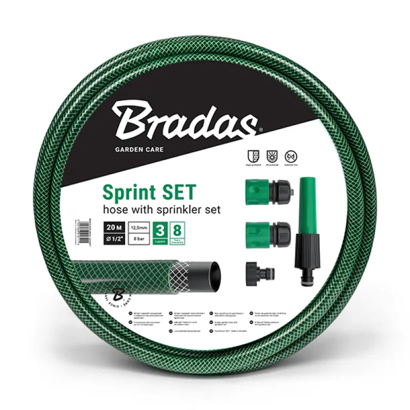 Bradas Tuinslang SPRINT 1/2" - 20m + Accessoires | Installatie-Shop.nl