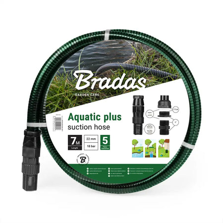 Bradas AQUATIC PLUS Zuigslang set zwart 7m - PVC materiaal