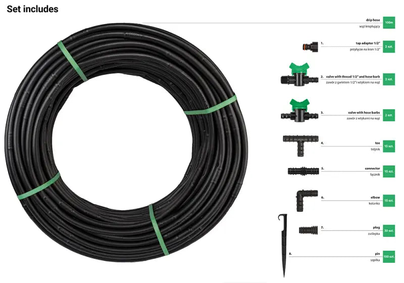 Complete Druppelslang Set - Automatische Bewateringsoptie
