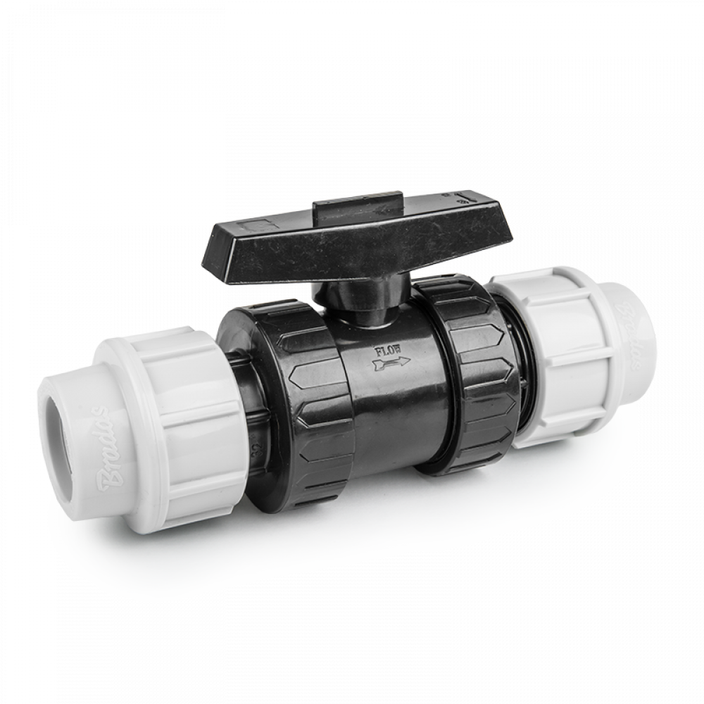 Tyleen koppeling klep 20 mm x 20 mm – Bradas PN16 afsluitkraan voor beregeningssystemen en watervoorziening