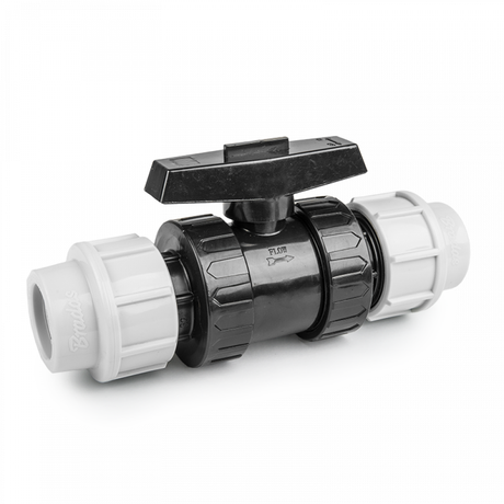 Tyleen koppeling klep 25 mm x 25 mm – Bradas PN16 afsluitkraan voor waterinstallaties en beregening
