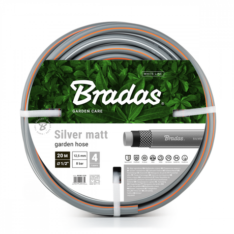 Bradas SILVER MATT tuinslang van 30m met UV-bestendige eigenschappen
