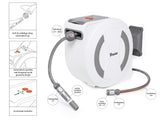 Bradas elektrische slanghaspel met 1/2 inch tuinslang en koppelingen
