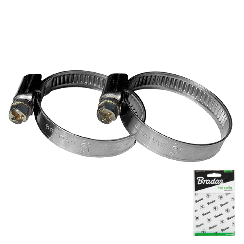 Bradas RVS Slangklem W2 - 2 stuks - 12 tot 22 mm