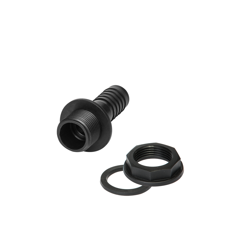 Bradas Pin Lug slangadapter met wartelmoer en afdichting