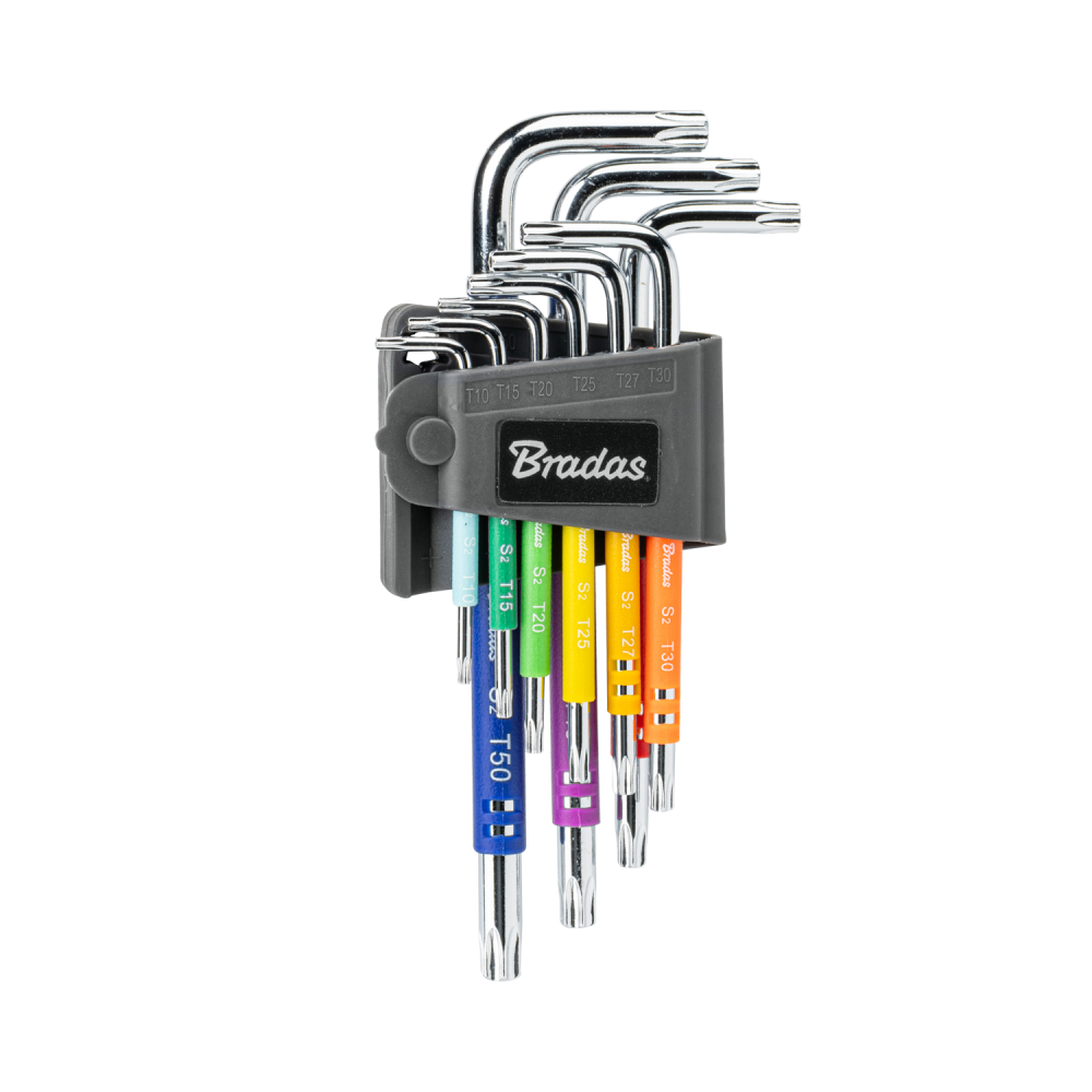 Bradas lange Torx sleutelset T10-T50 9-delig