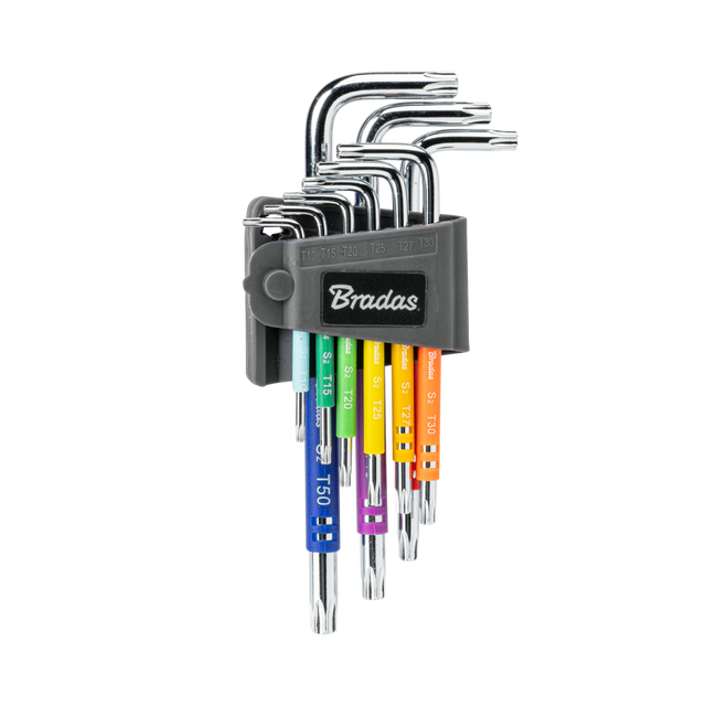 Bradas lange Torx sleutelset T10-T50 9-delig