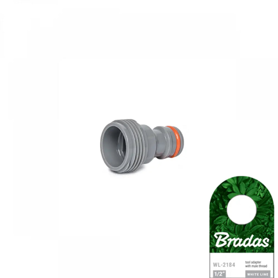 Bradas WHITE LINE Kraanadapter 13 mm (1/2") mannelijk voor tuingereedschap.